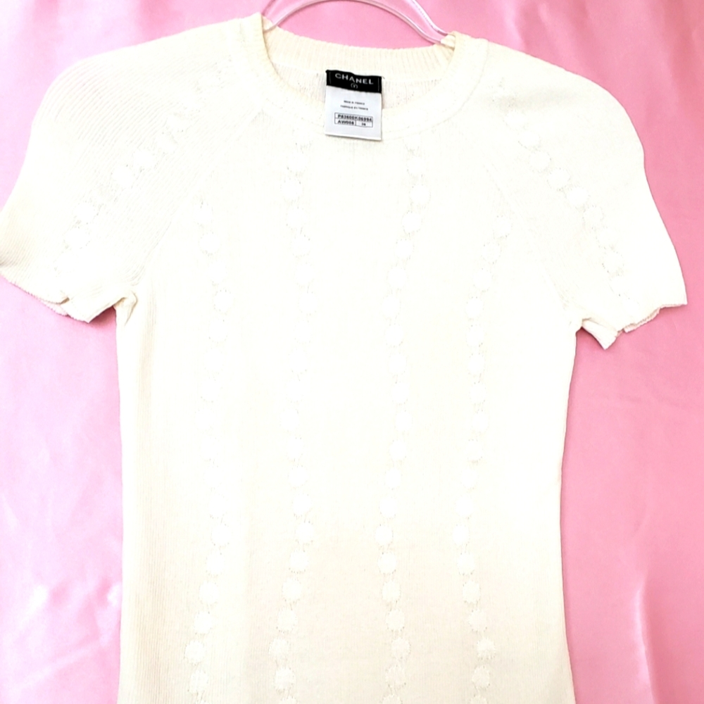 Chanel cream sweater